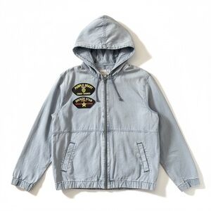 Sun + Stone Vietnam Patch Hooded Jacket Purple Heart Bronze Star Military L ✅